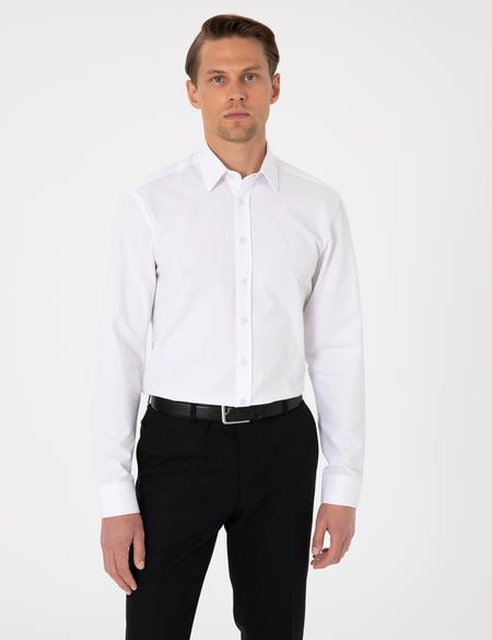 Beyaz Slim Fit Uzun Kollu Gömlek - 50303382002