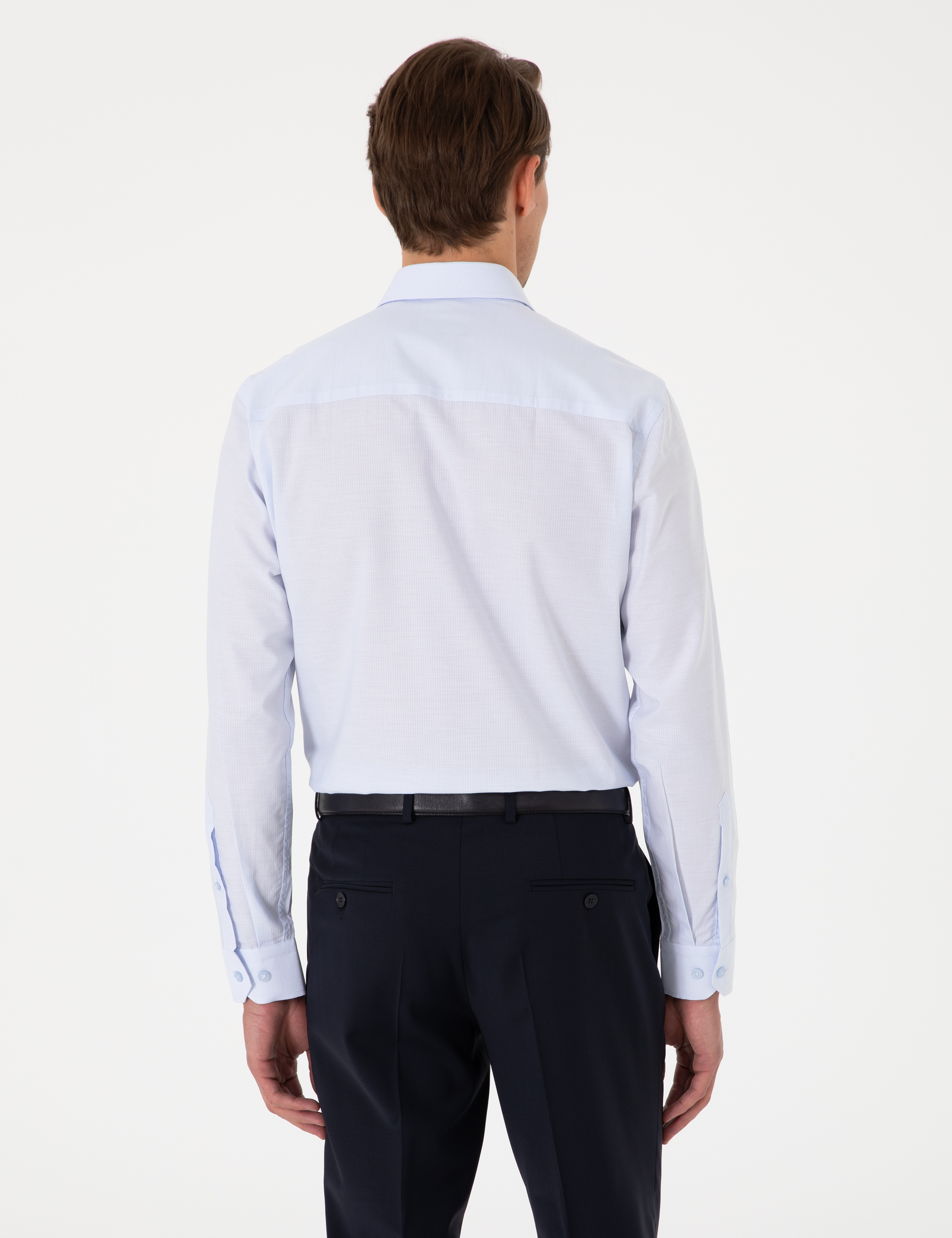 Açık Mavi Slim Fit Uzun Kollu Gömlek