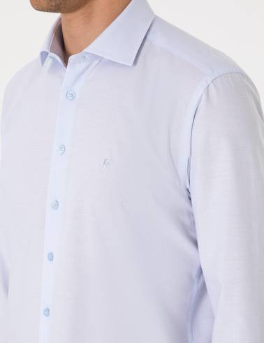 Açık Mavi Slim Fit Uzun Kollu Gömlek