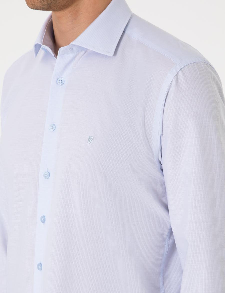 Açık Mavi Slim Fit Uzun Kollu Gömlek