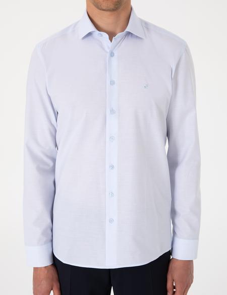 Açık Mavi Slim Fit Uzun Kollu Gömlek - 50304594003
