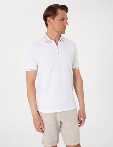 Beyaz Slim Fit Tişört