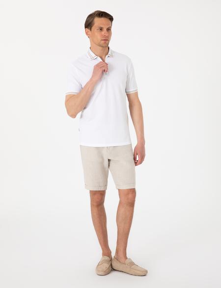 Beyaz Slim Fit Tişört - 50302607032