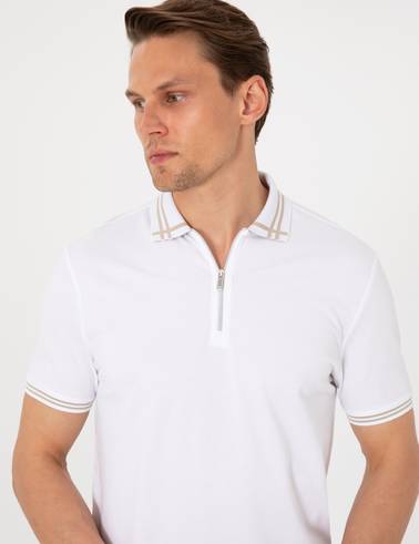 Beyaz Slim Fit Tişört