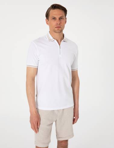Beyaz Slim Fit Tişört