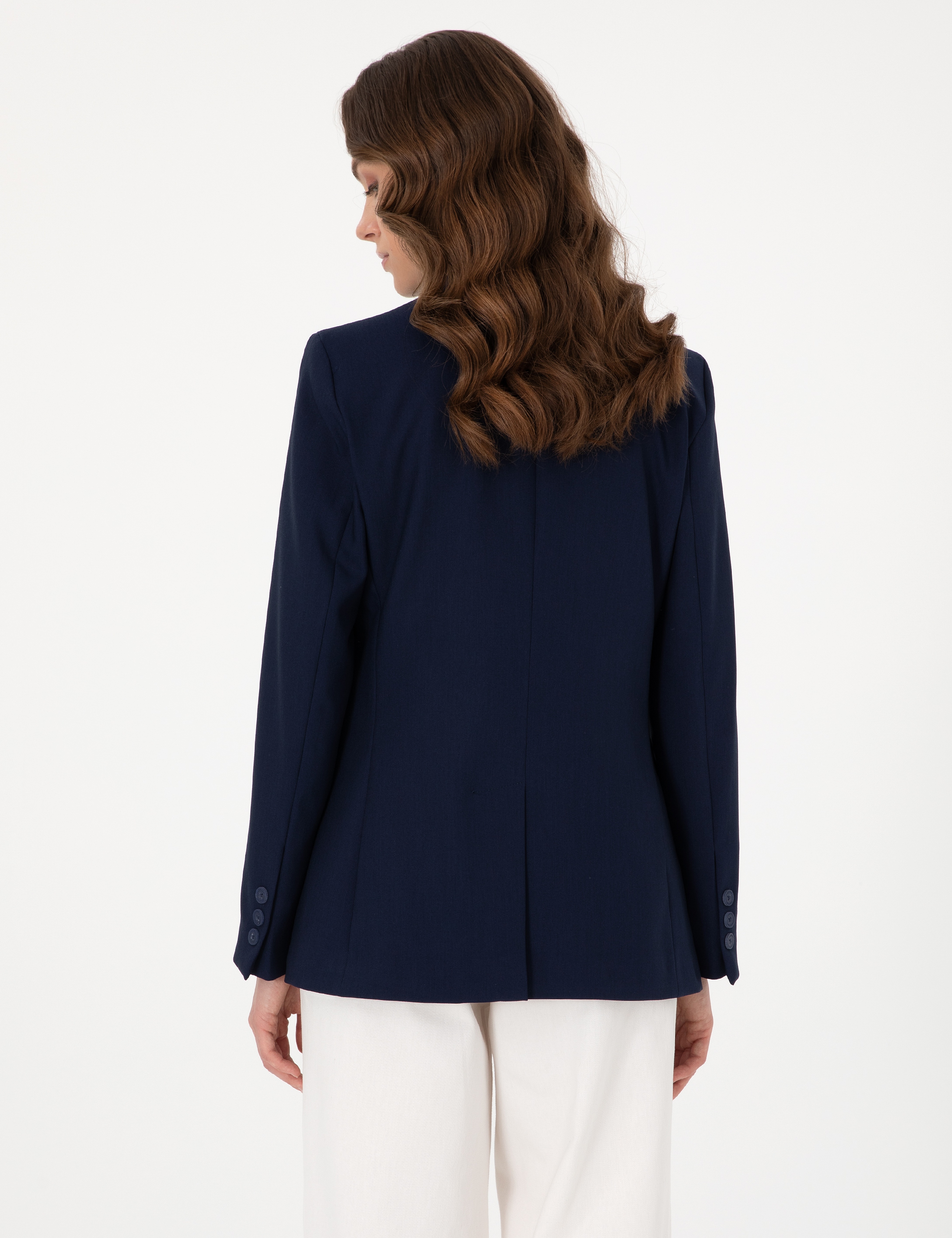 Lacivert Slim Fit Ceket - Image 5