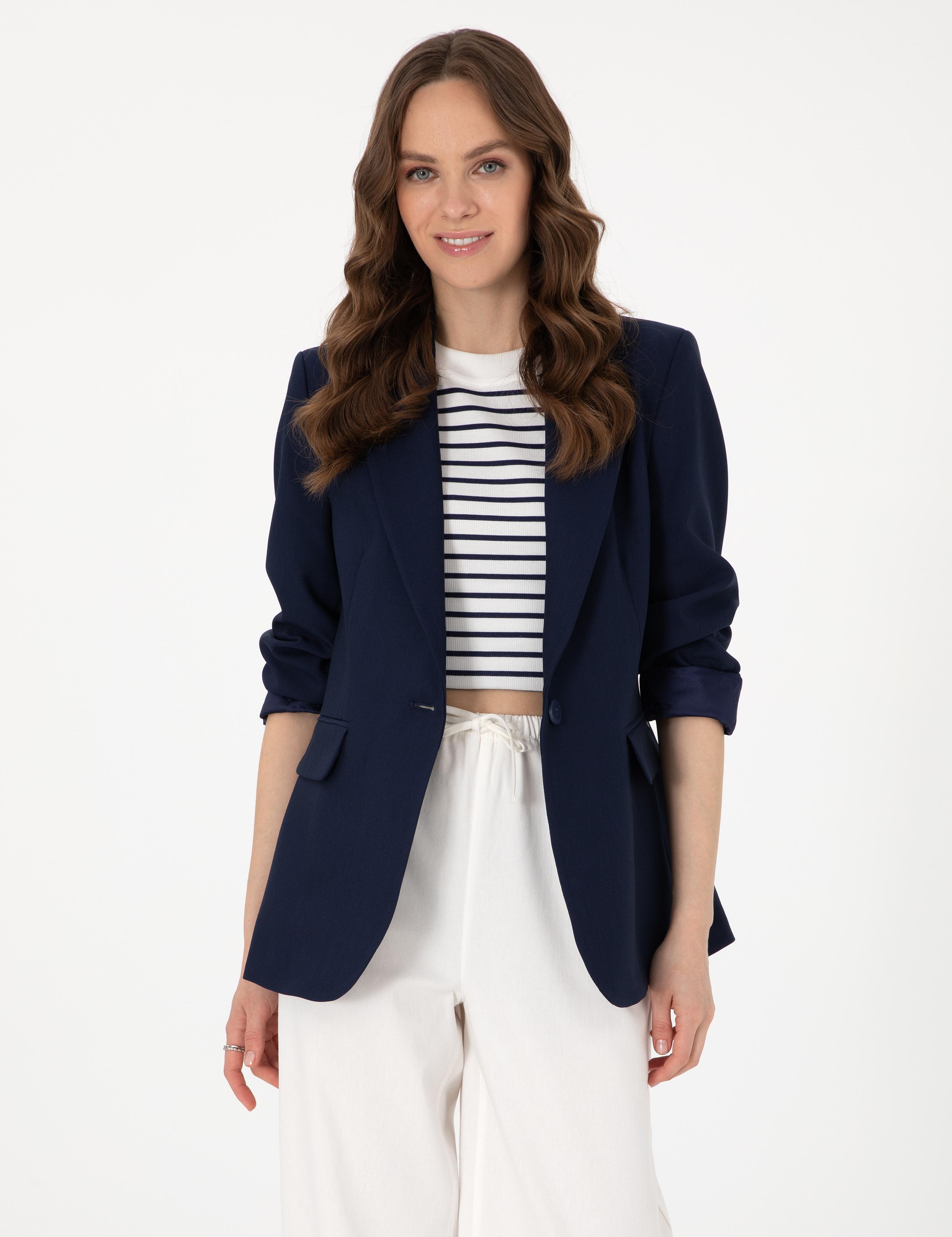 Lacivert Slim Fit Ceket