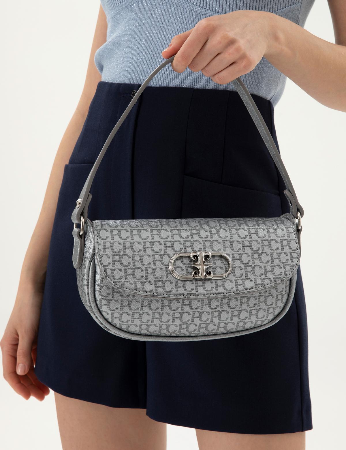 Gümüş Omuz Çantası - 50318409004