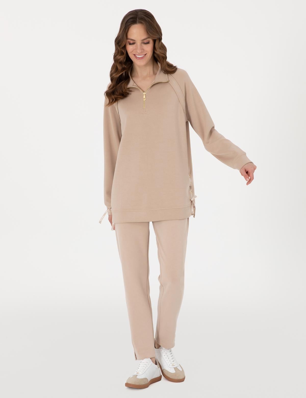 Bej Comfort Fit Sweatshirt - 50301342007