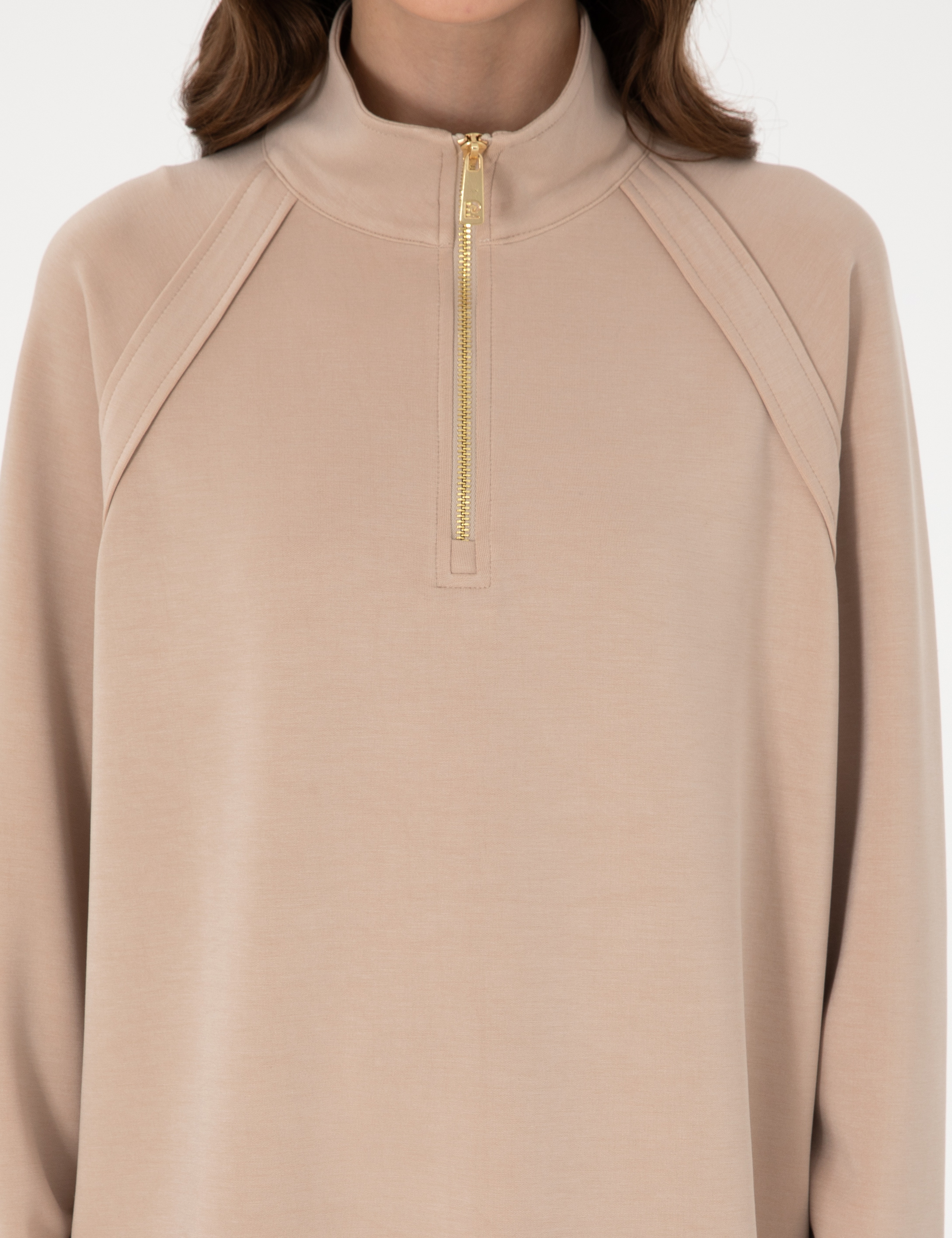 Bej Comfort Fit Sweatshirt - Image 7