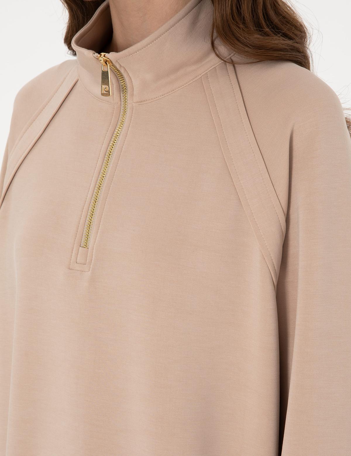 Bej Comfort Fit Sweatshirt - 50301342007