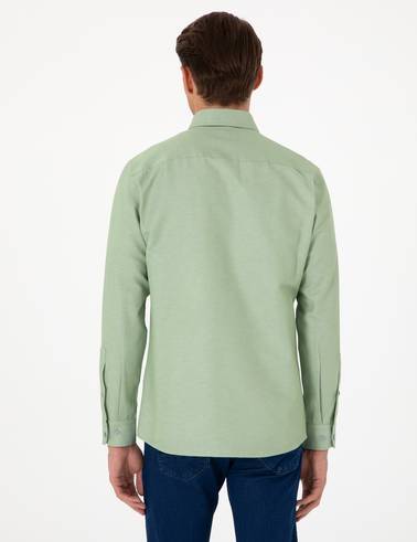 Çağla Oxford Slim Fit Kolay Ütülenebilir Gömlek