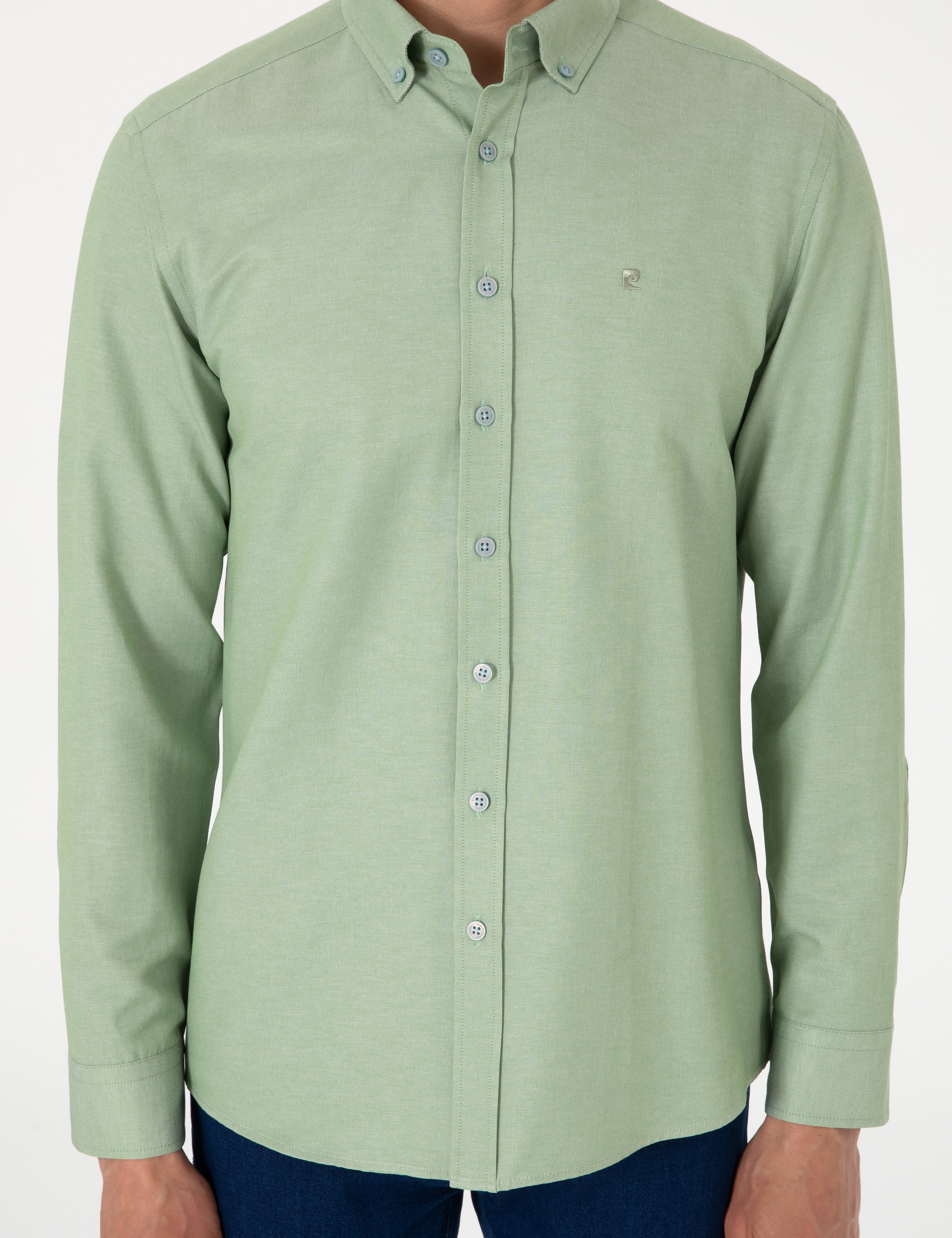 Çağla Oxford Slim Fit Kolay Ütülenebilir Gömlek - Image 6