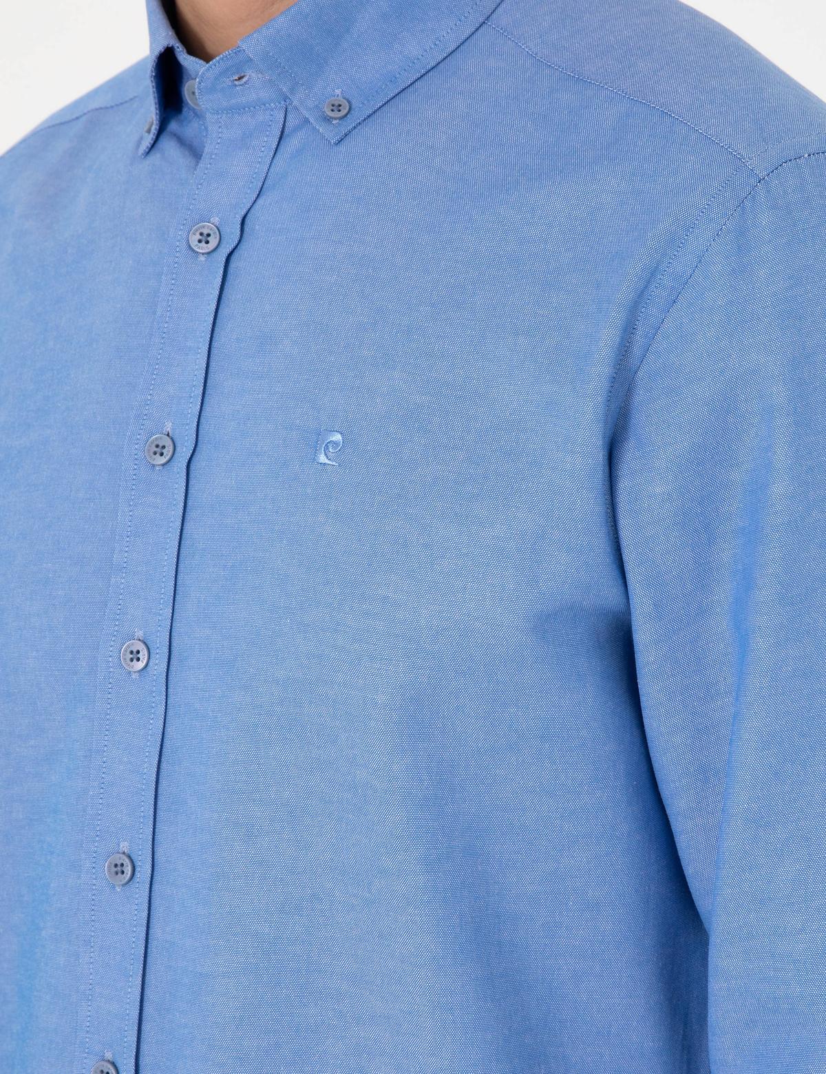 Mavi Oxford Slim Fit Kolay Ütülenebilir Gömlek - 50306996096