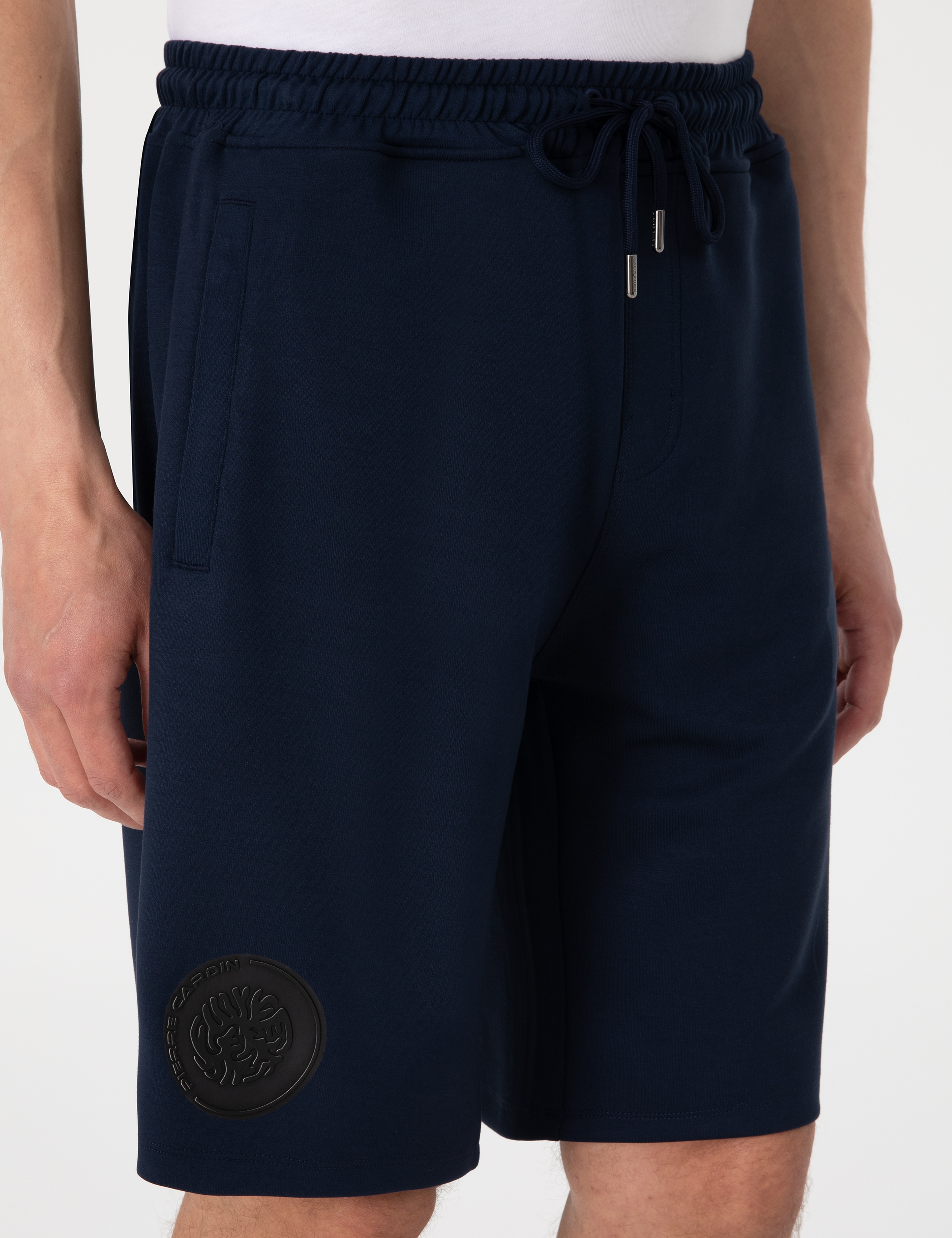 Lacivert Comfort Fit Örme Şort - Image 5