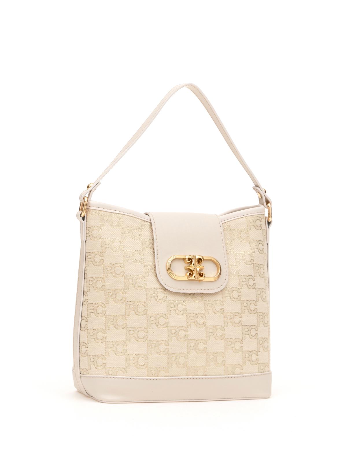 Ekru Omuz Çantası - 50318675002