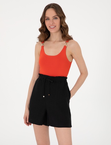 Kırmızı Slim Fit Triko Tişört