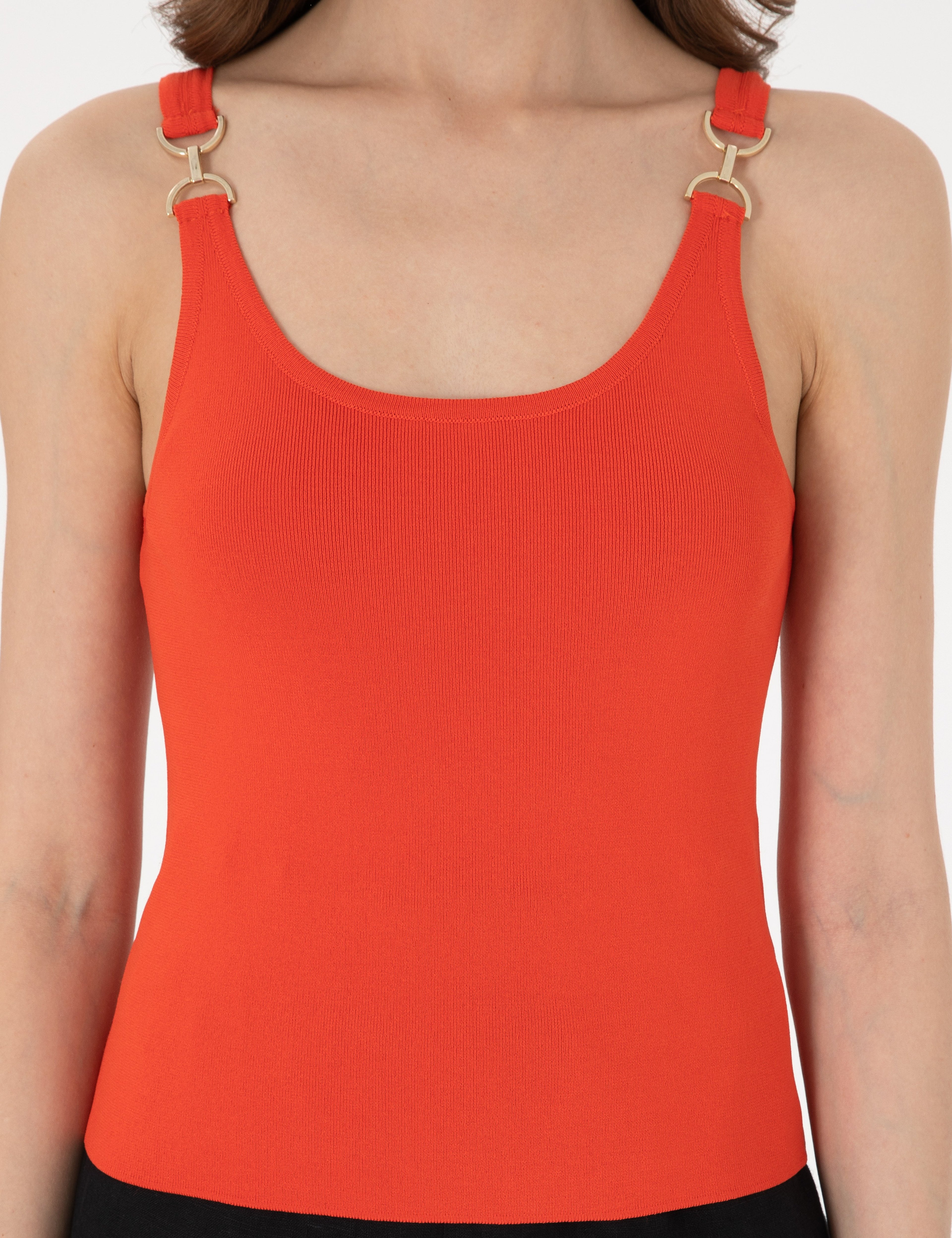 Kırmızı Slim Fit Triko Tişört - Image 6