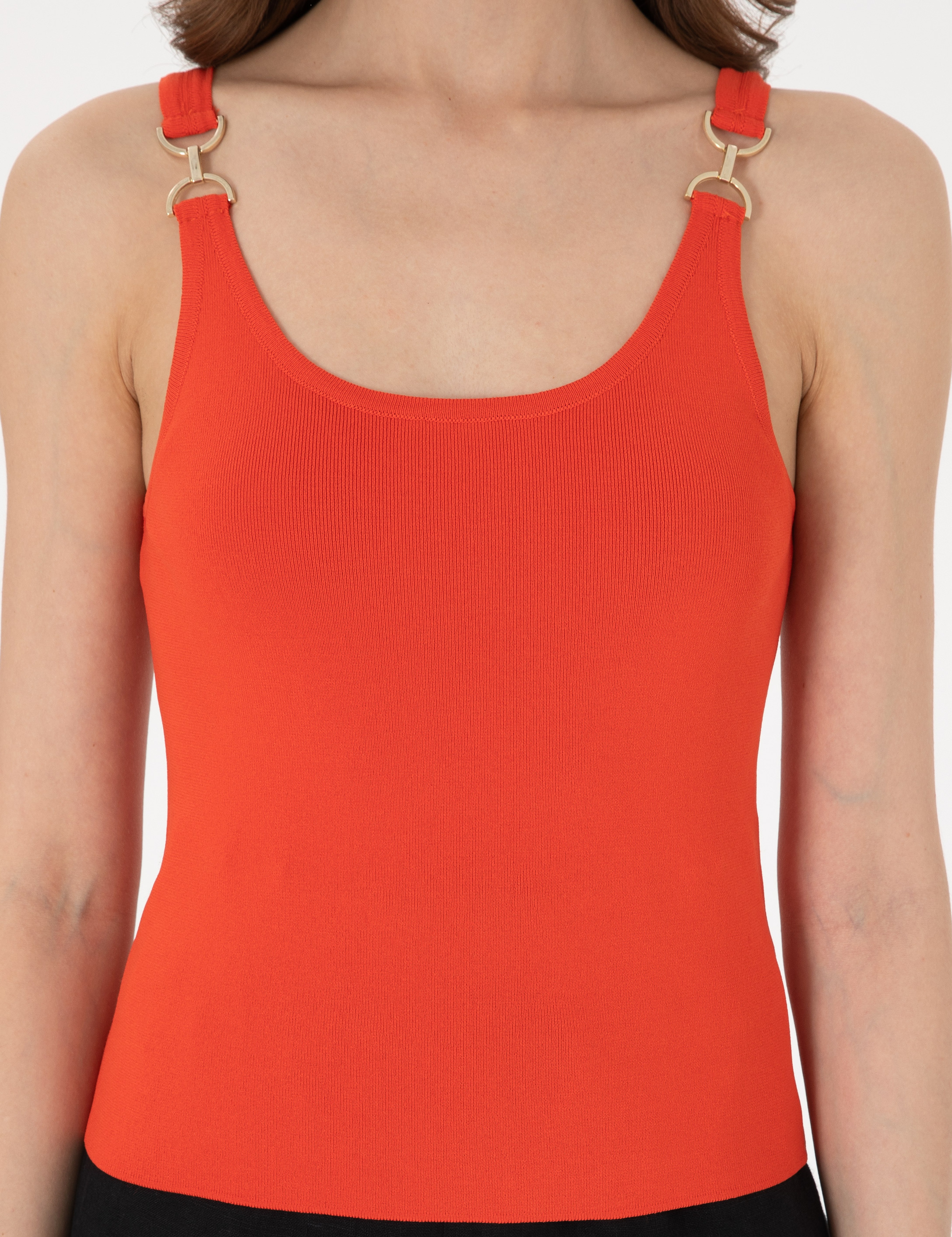 Kırmızı Slim Fit Triko Tişört