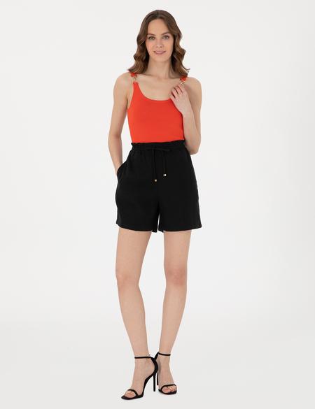 Kırmızı Slim Fit Triko Tişört - 50301140024