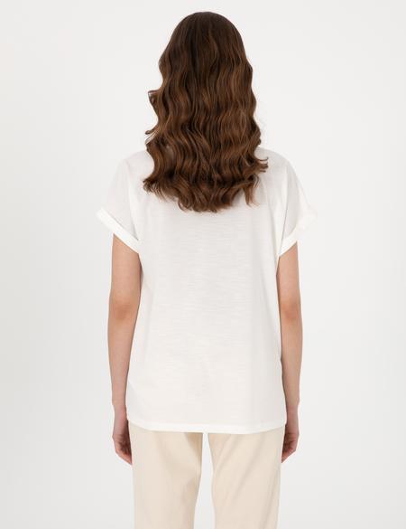 Ekru Regular Fit Tişört - 50301440059