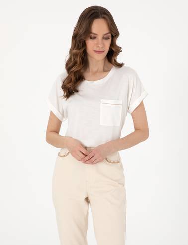 Ekru Regular Fit Tişört
