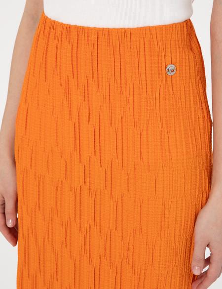 Turuncu Regular Fit Örme Etek - 50301436003