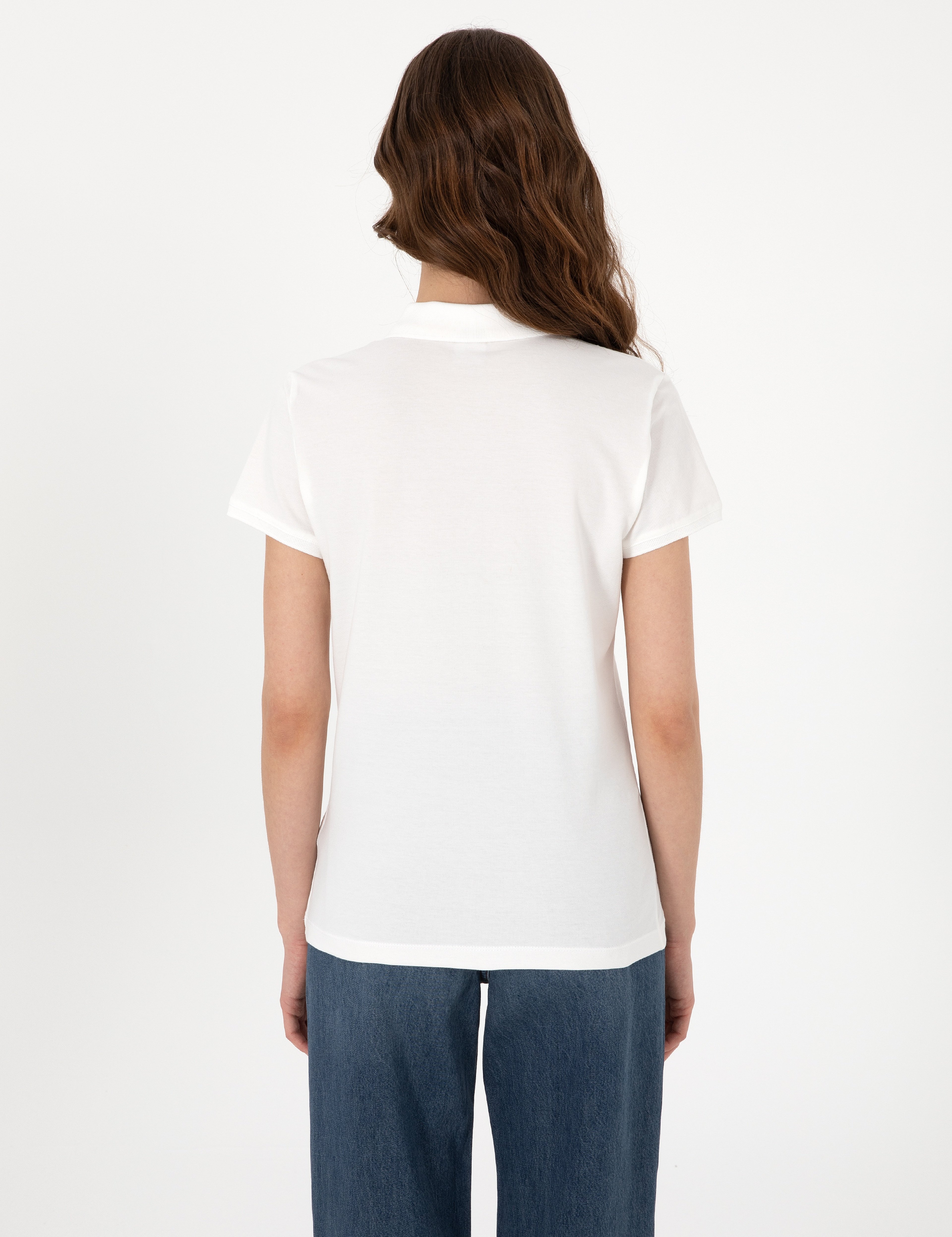 Beyaz Regular Fit Tişört - Image 5