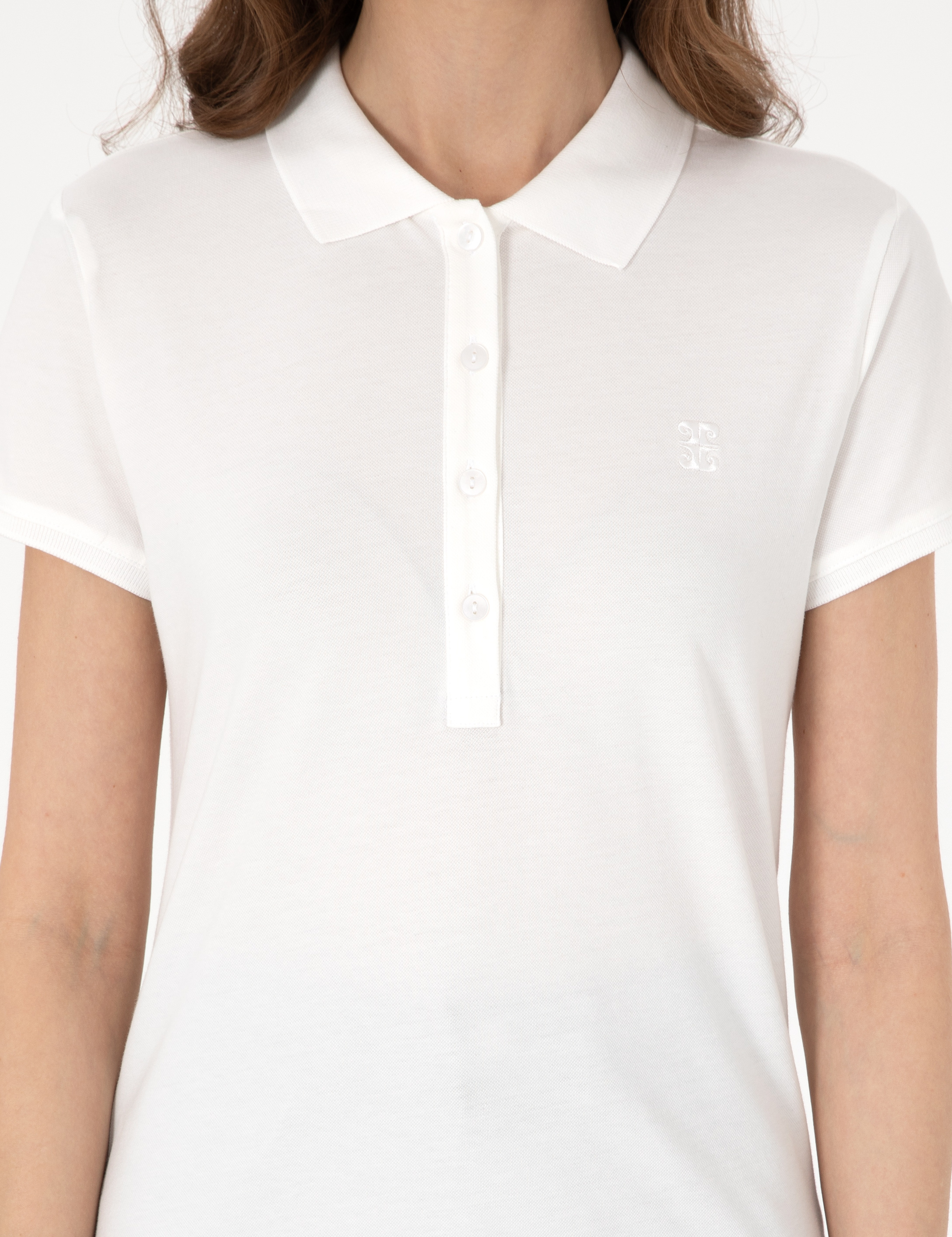 Beyaz Regular Fit Tişört - Image 6