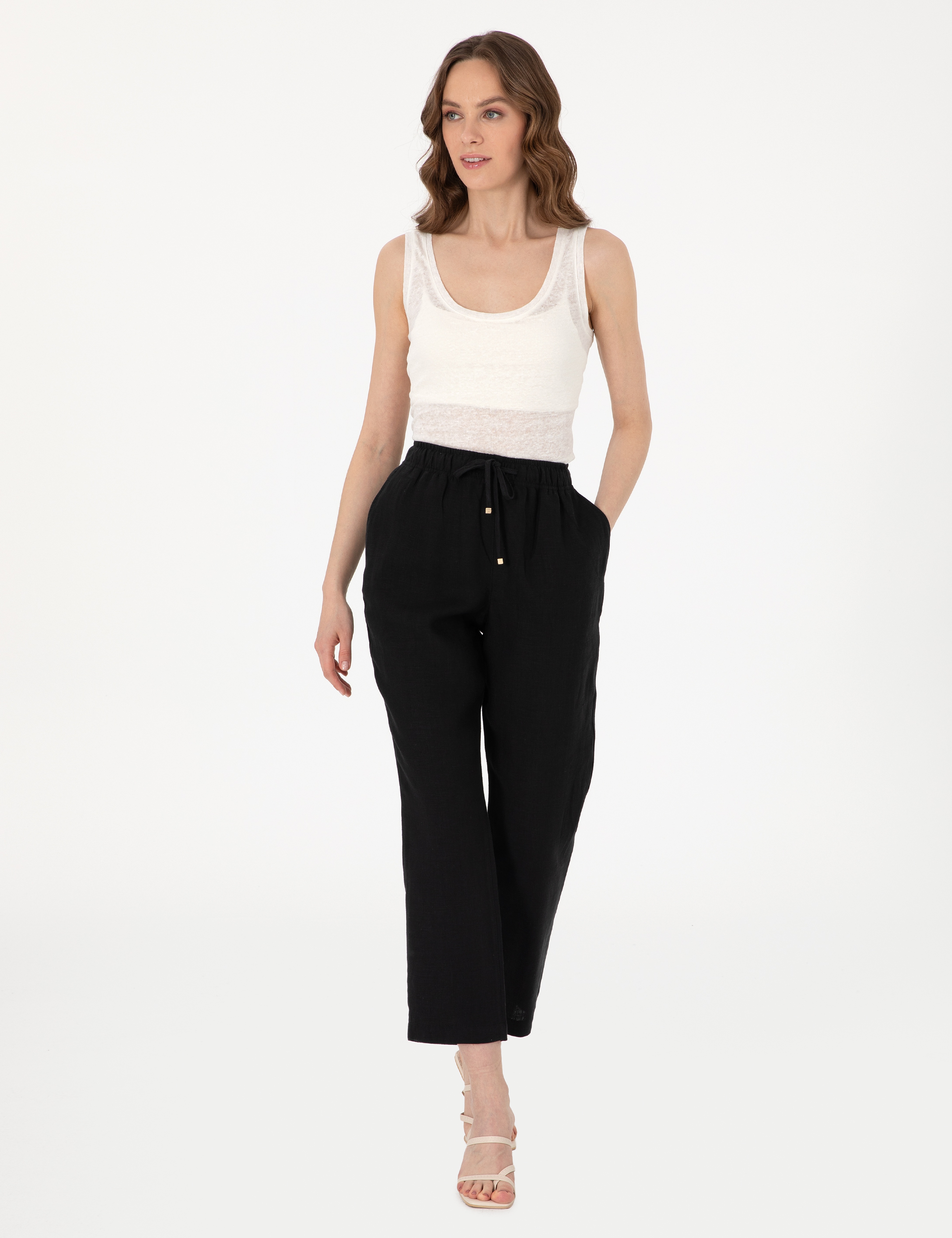 Ekru Comfort Fit Örme Bluz - Image 4
