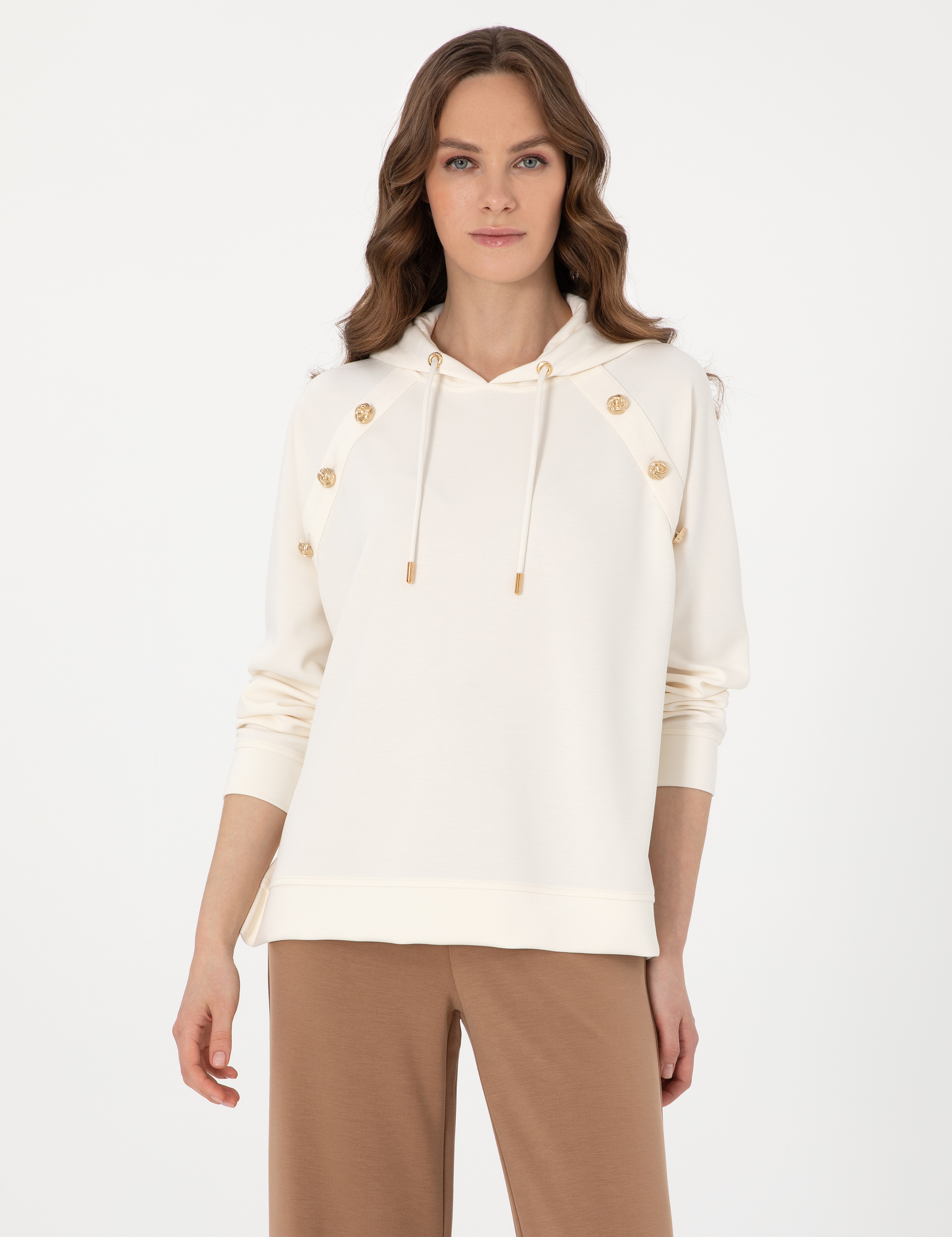 Ekru Oversize Sweatshirt - Image 1