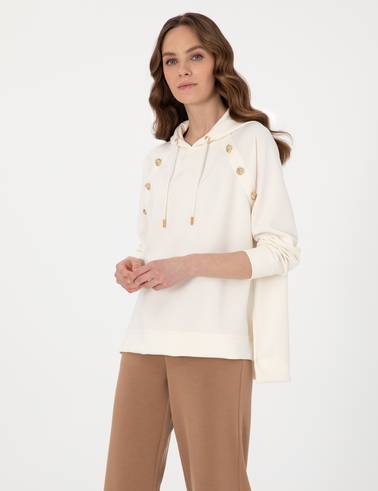 Ekru Oversize Sweatshirt