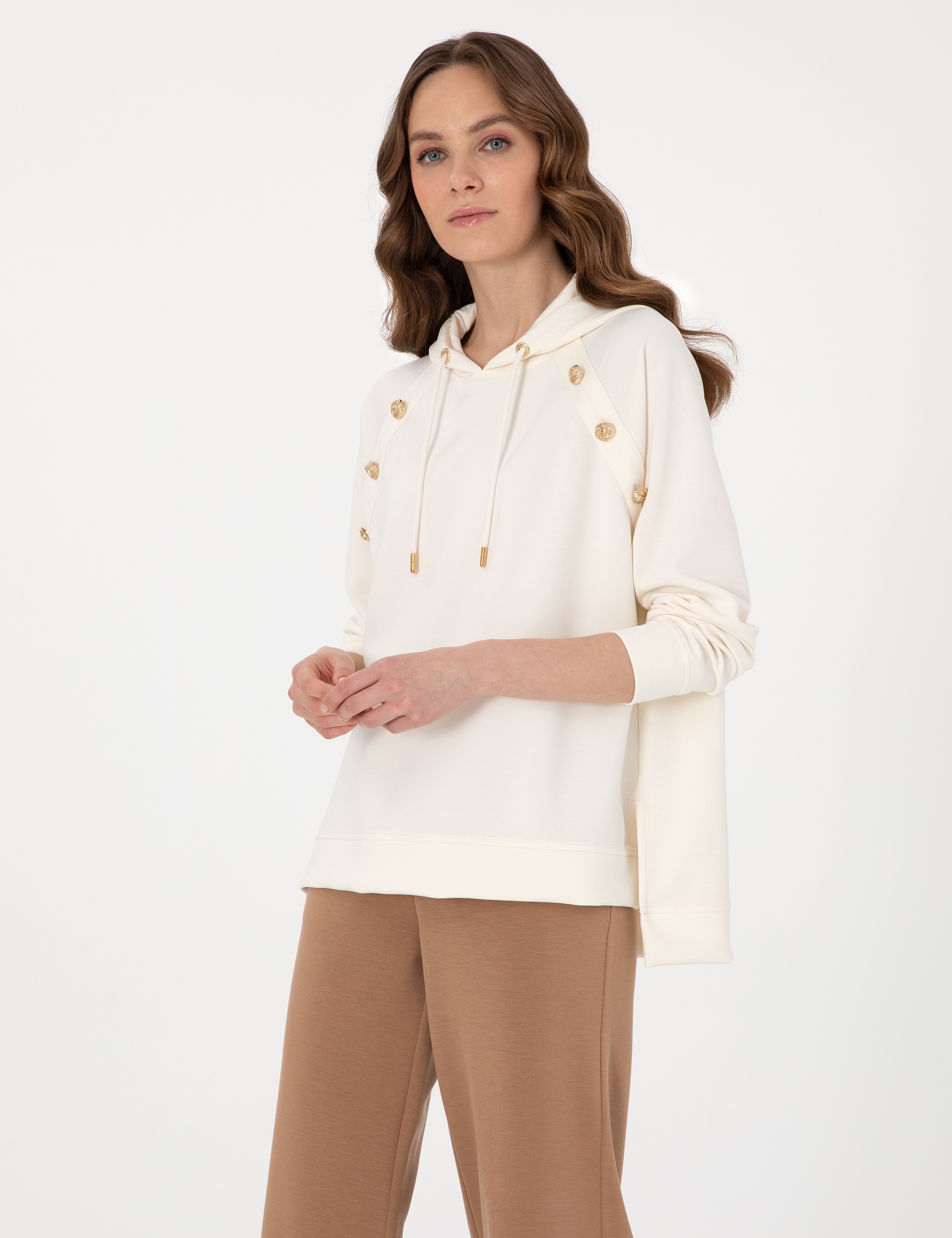 Ekru Oversize Sweatshirt - Image 3