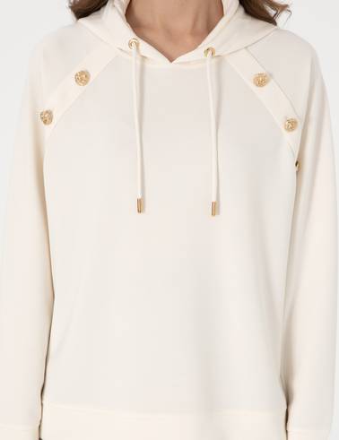 Ekru Oversize Sweatshirt