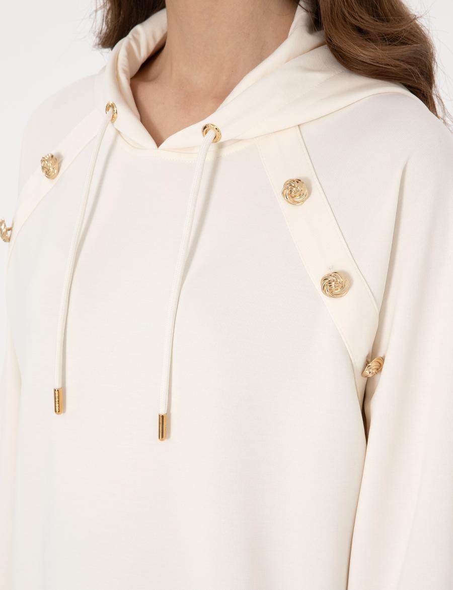 Ekru Oversize Sweatshirt