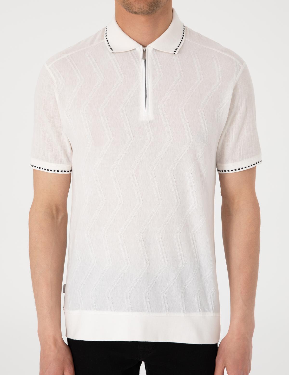 Beyaz Regular Fit Tişört - 50302591033