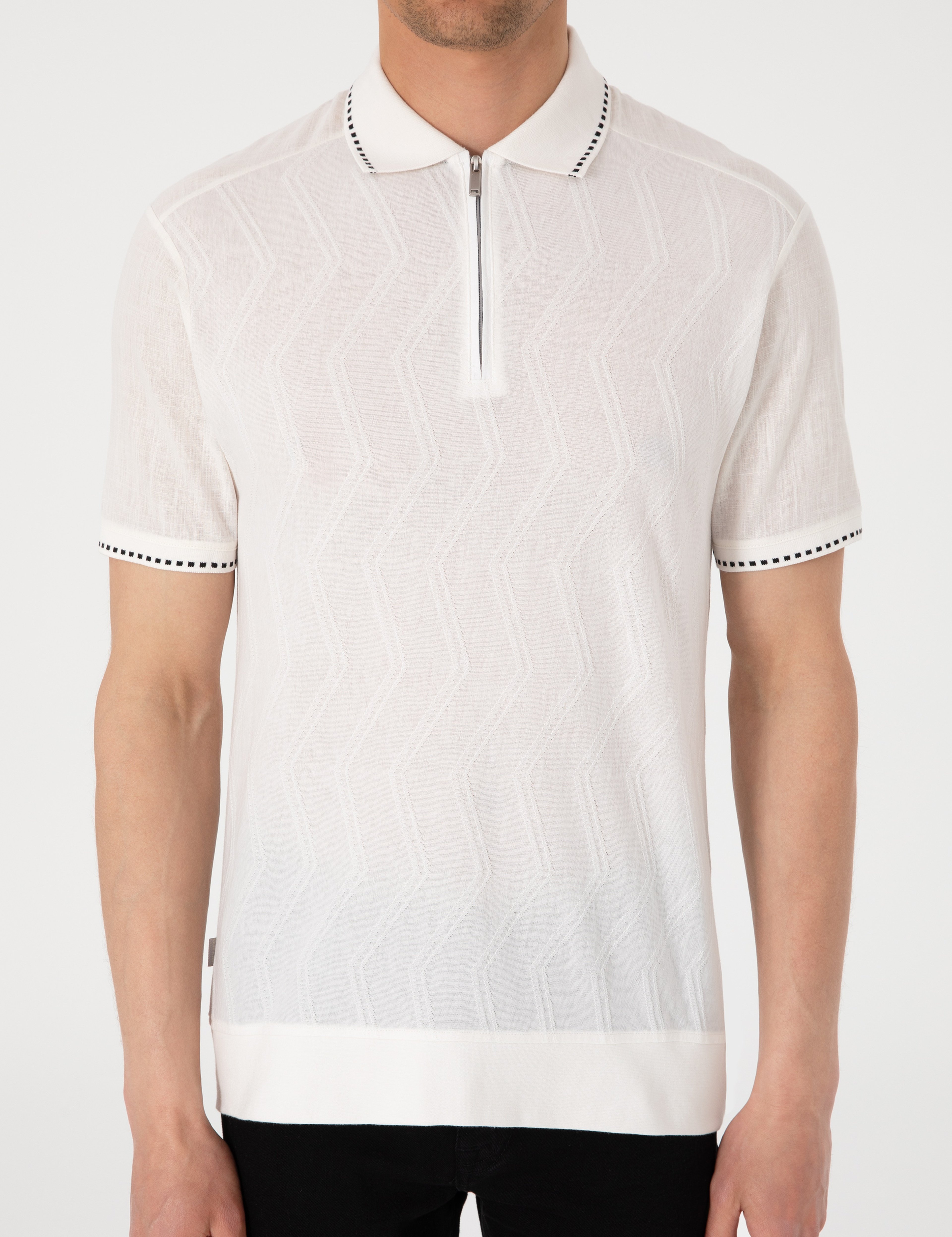 Beyaz Regular Fit Tişört - Image 6