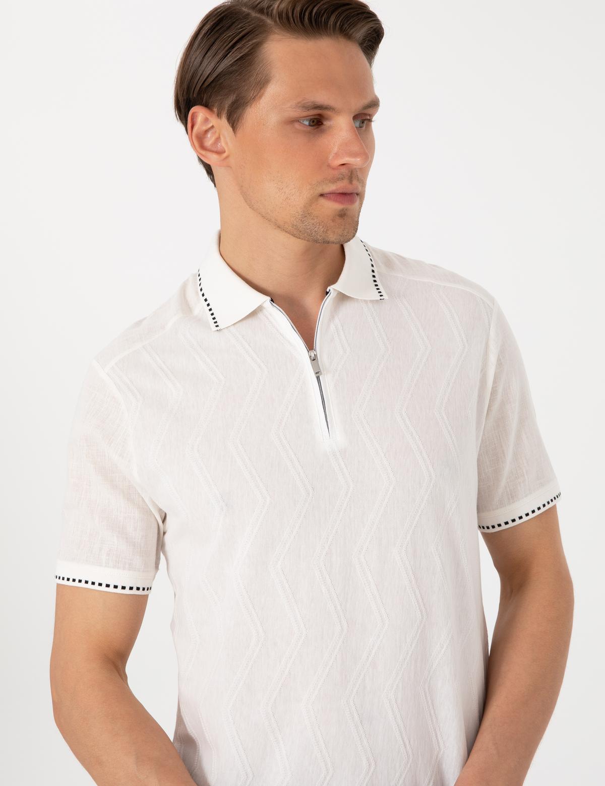 Beyaz Regular Fit Tişört - 50302591033