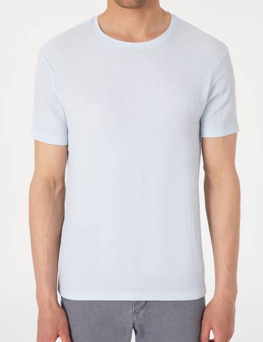 Açık Mavi Slim Fit Tişört