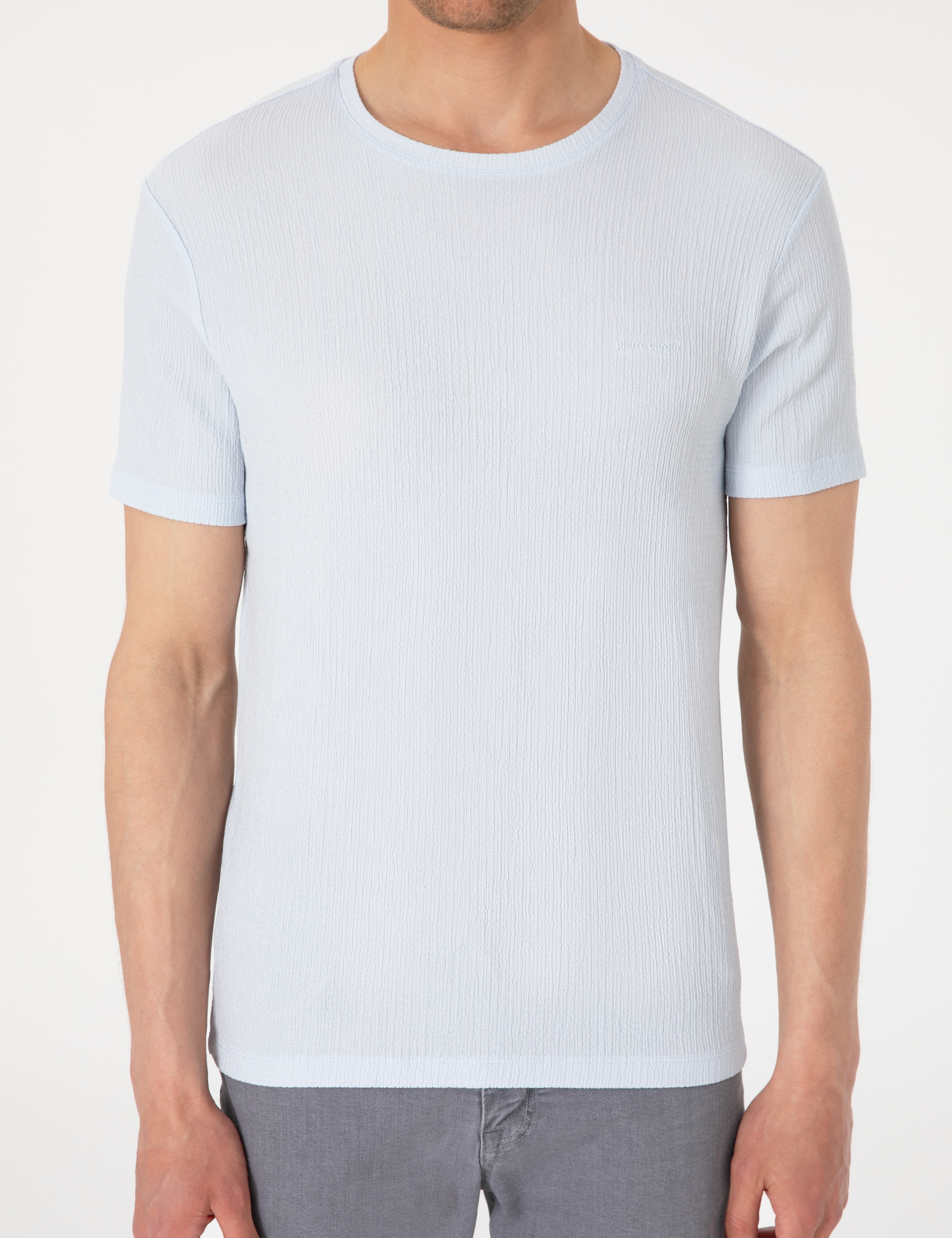 Açık Mavi Slim Fit Tişört