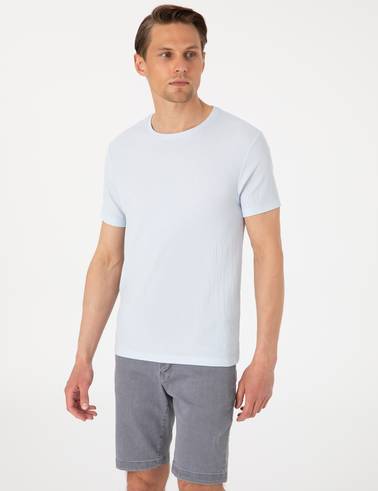 Açık Mavi Slim Fit Tişört