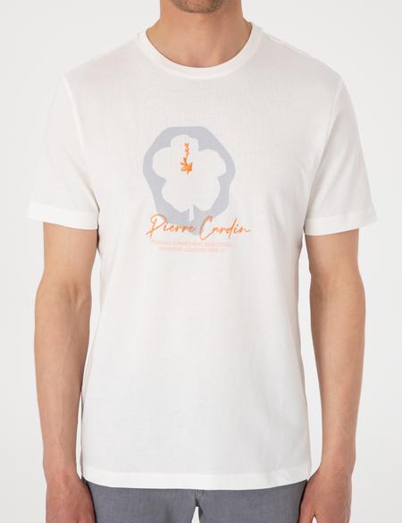 Ekru Slim Fit Tişört - 50302587203