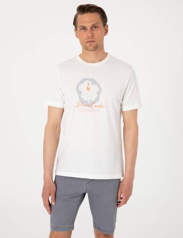 Ekru Slim Fit Tişört