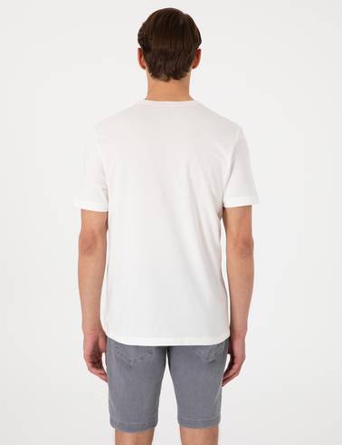 Ekru Slim Fit Tişört