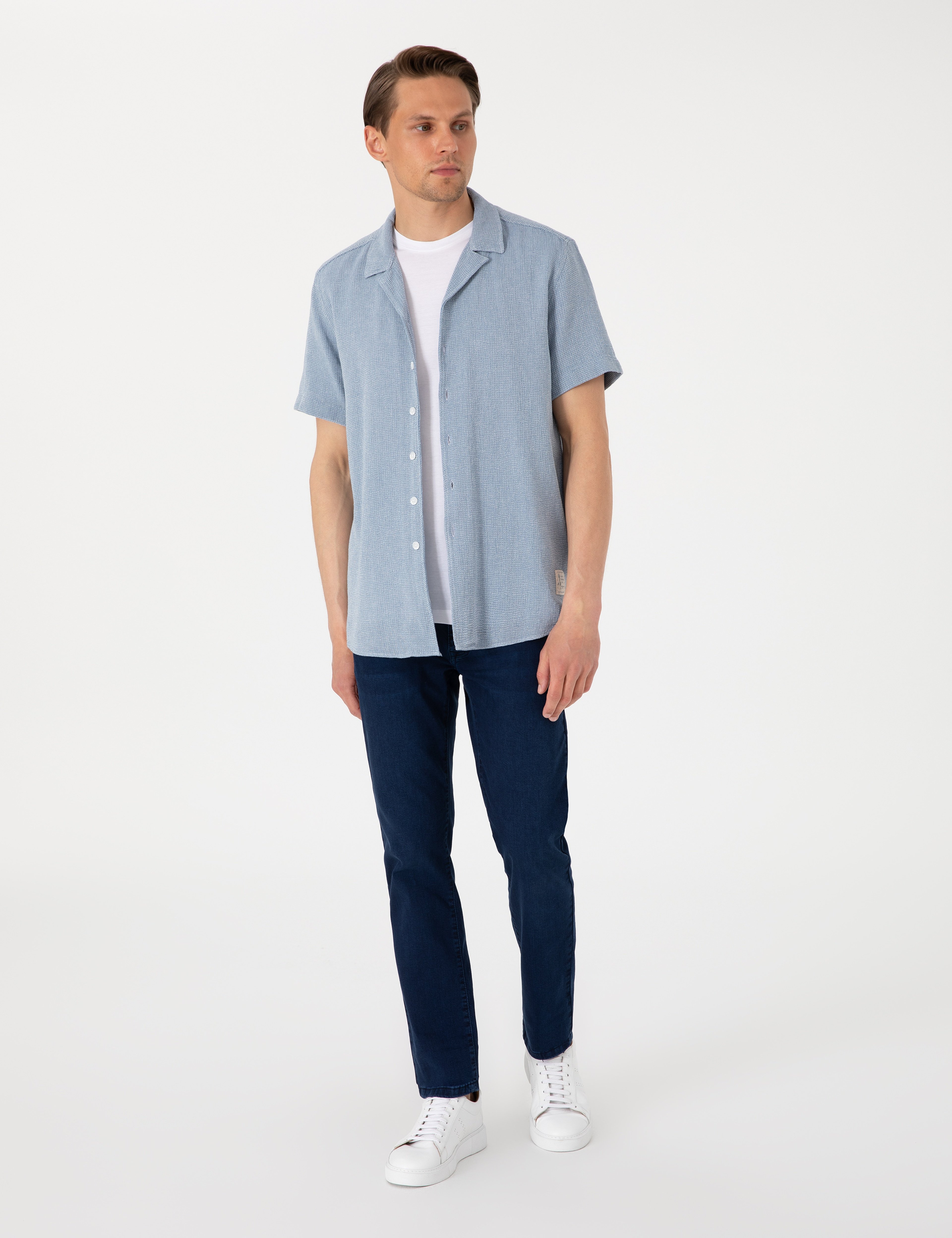 Lacivert Straight Fit Jean Pantolon