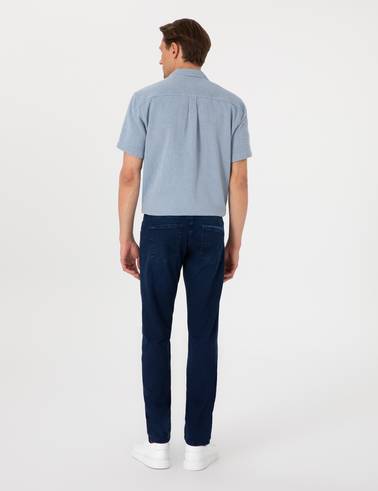 Lacivert Straight Fit Jean Pantolon
