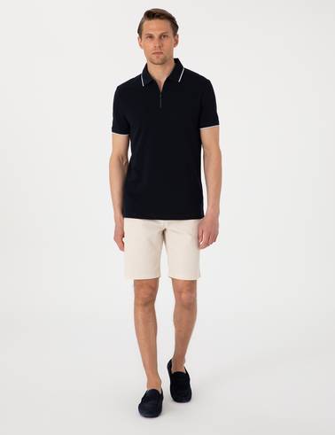Lacivert Slim Fit Polo Yaka Tişört