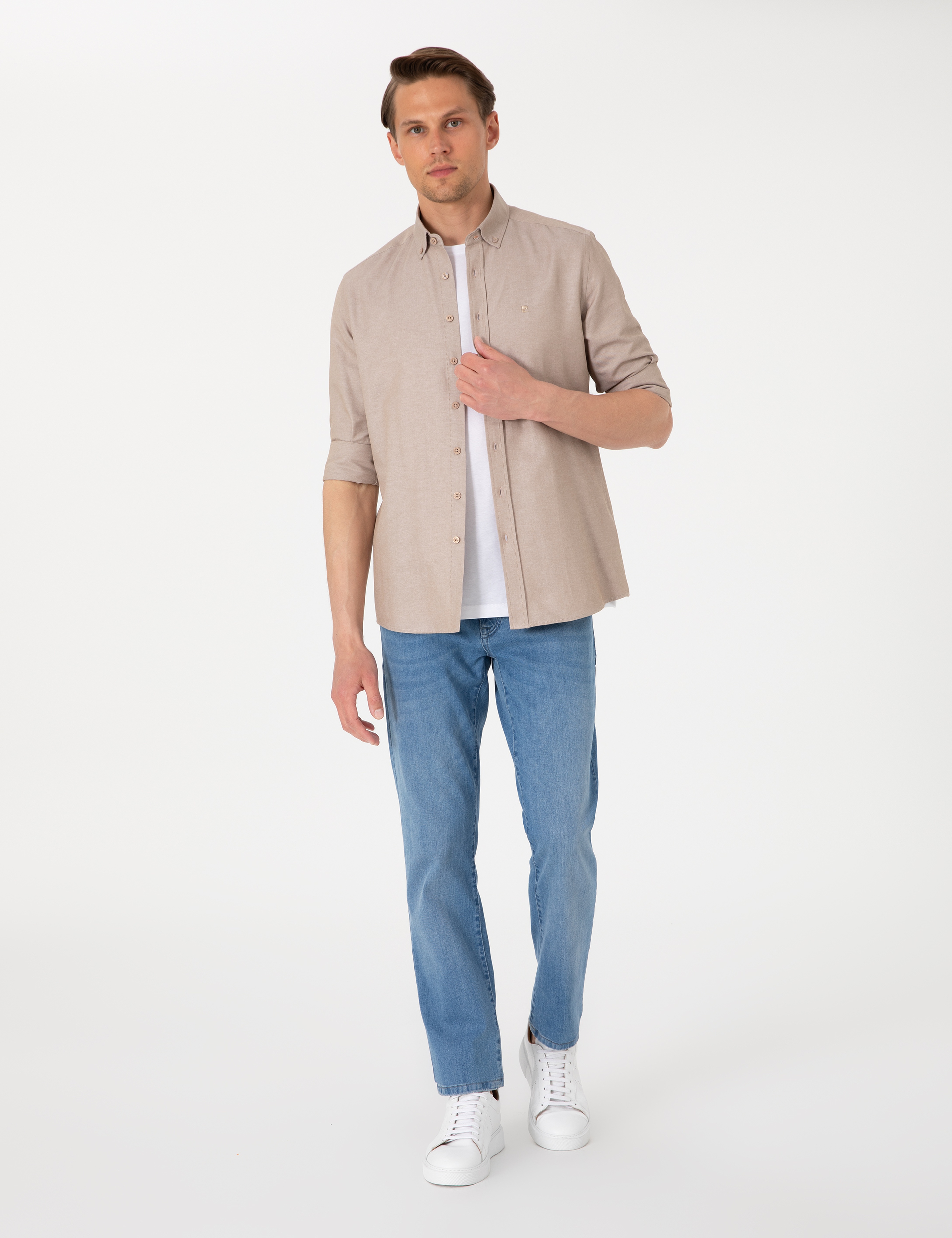 Vizon Oxford Slim Fit Kolay Ütülenebilir Gömlek - Image 4