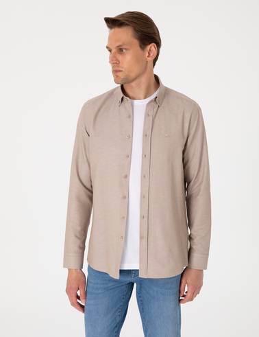Vizon Oxford Slim Fit Kolay Ütülenebilir Gömlek