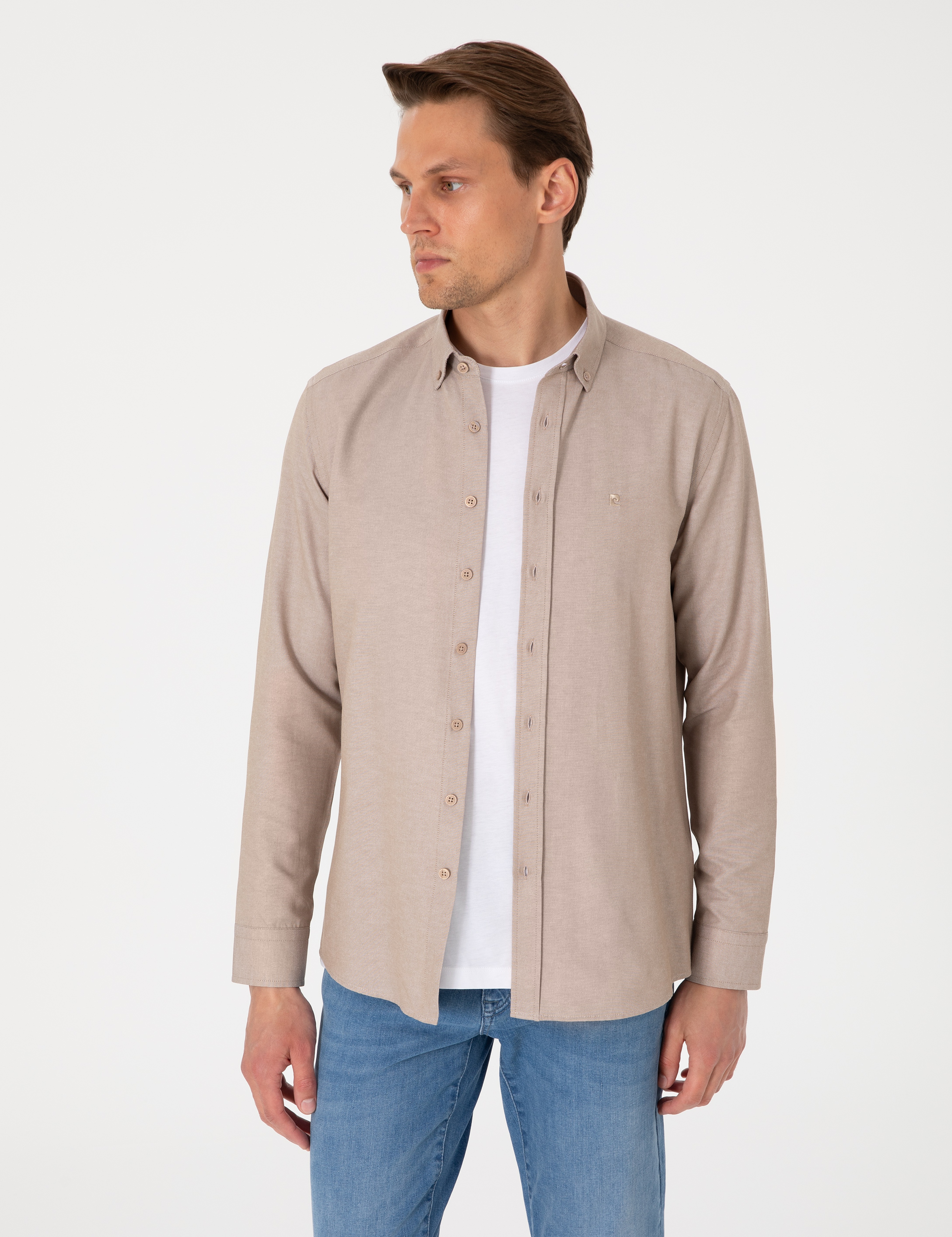 Vizon Oxford Slim Fit Kolay Ütülenebilir Gömlek - Image 3